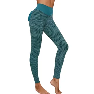 Calça Legging Esportiva Feminina Cintura Alta Bolsos Ioga/Fitness/Pêssego - Azul