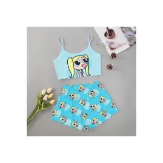 Moda verão: Pijama feminino personagens adulto - Roupa de dormir baby Doll - M15