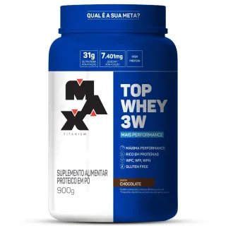 Max Titanium Top Whey Protein 3w Mais Performance 900g - Baunilha