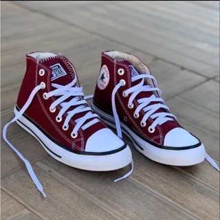 Super Oferta: Bota All Star Taylor Chuck Bordô Botinha - Branco Bota