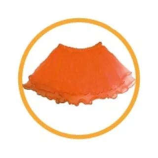 Fantasia Carnaval Saia Colorida Adulto Babado Tule 35 Cm - Pink