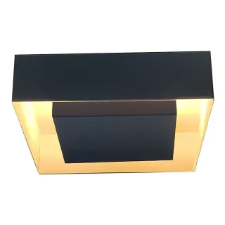 Plafon Luminária Preto Indireta 30x30cm 4 Lâmpadas RL - Único