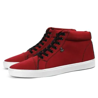 Sapatenis Casual Médio Masculino Cano-Alto - Vermelho