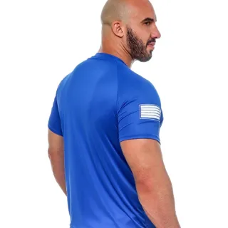 Camisa Masculina Fitness Treino Dry Fit - Camiseta Academia - Azul