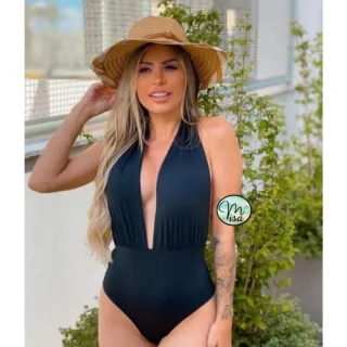 Biquíni de Amarração Preto - Maiô Feminino Frente Única - Opção 9