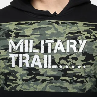 Casaco Fitness Moletom Midway Trail Military com Capuz - Preto