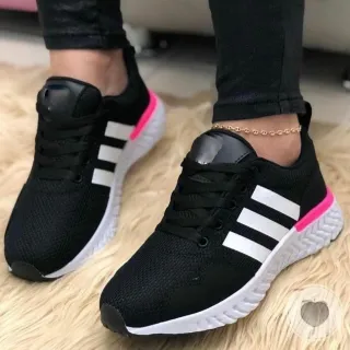 Envio imediato! Tênis feminino esportivo para academia e caminhada - Branco