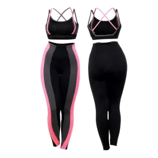Conjunto Fitness Neon - Calça + Top com Bojo - Verde