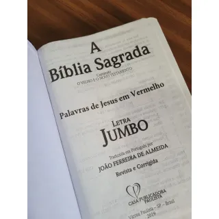 Bíblia Preta Luxo Capa PU ARABESCO Letra Jumbo Sagrada - Único