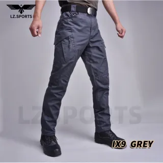 Calças militares masculinas à prova d'água IX9/IX7/S-3XL com secagem rápida e bolsos multifuncionais - Ix9 - Cáqui