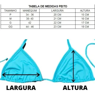 Biquíni Feminino Asa Delta Fio Dental Neon Laranja e Rosa - BIQUINI  AZUL