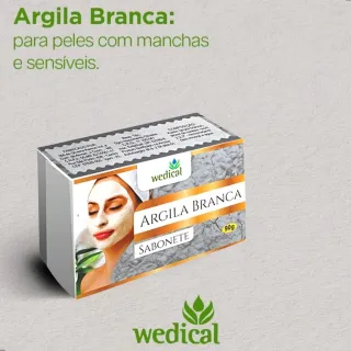 Sabonete em Barra Wedical Argila Branca 90g - Único