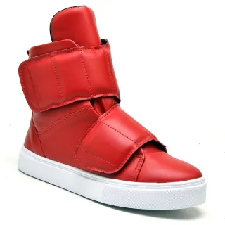 Promoção Tênis Vermelho Moda Academia Fitness Estiloso Fechamento Velkro - 34