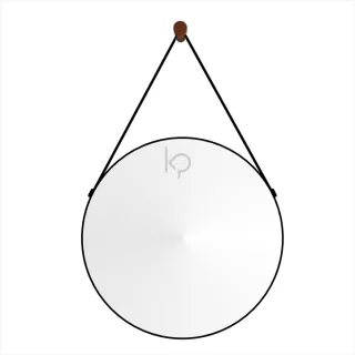 Adnet Espelho Decorativo com Alça em Tamanhos Variados: 60CM, 45CM e 30CM - MARROM 45CM