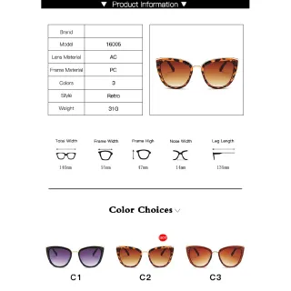 Fashion Brand Cat Eye Sunglasses for Women - Vintage Shades - C3