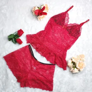 Atacado Baby Doll Feminino de Renda - Pijama Sexy Short Doll - Azul Marinho