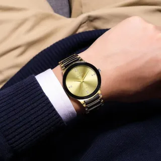 Relógio Masculino de Quartzo com Pulseira de Aço Dourado - Estilo Britânico Elegante - Macarrão dourado