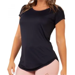 Camiseta Feminina Viscolycra Premium Manga Curta - Alta Qualidade - Azul Claro