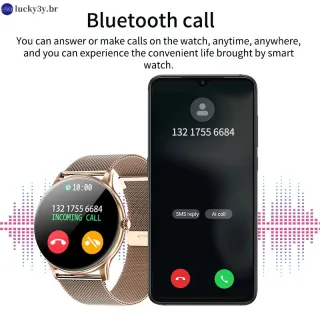 Relógio Inteligente LIGE 2022 Bluetooth Chamada IP67 Fitness À Prova D