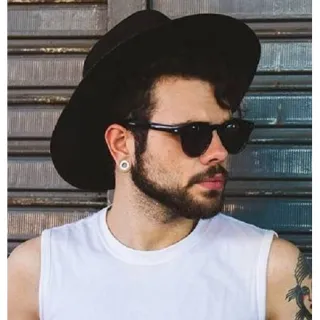 Chapéu unissex fedora clássico de feltro poliéster com aba dura média - Marinho