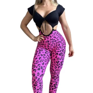 Empina Bumbum Macacão Fitness - Manga