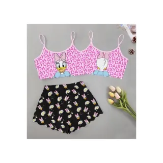 Moda verão: Pijama feminino personagens adulto - Roupa de dormir baby Doll - M15