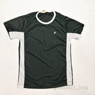 Blusa Leve Camiseta Masculina Fitness Treino Academia - Faixa Lateral Verde Militar