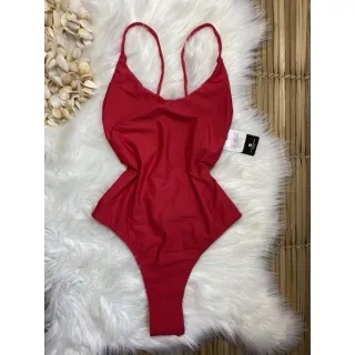 Moda Praia: Maiô Empina Bumbum Fio Dental Asa Delta - Tendência Blogueira - Rosa