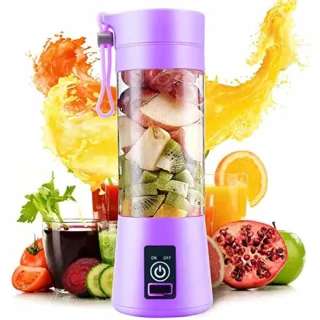 Liquidificador Portátil Shake com 6 Lâminas e Carregamento via USB - AZUL OU LILAS