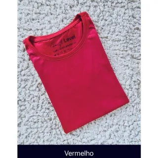 Malha Penteada Algodão Lisa: Camisetas Femininas em Diversas Cores - Azul Denin