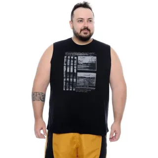 Regata Masculina Plus Size G1 G2 G3 Camiseta - Verde Mescla