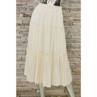 Saia Midi Tres Marias Feminino (Com Forro) - Branco