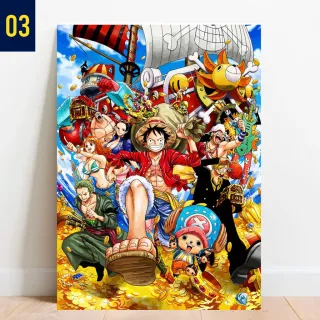 Placa Decorativa Mosaico Anime One Piece Desenho Modular Vintage Infantil - 02