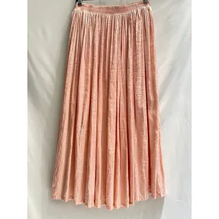 Saia Feminina Plissada Longa - Heleny Fashion - Bege