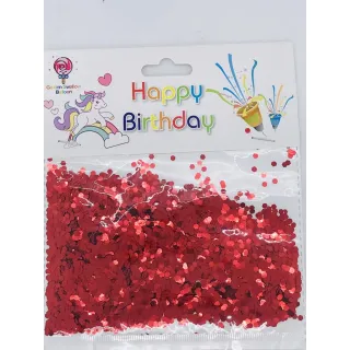 Confetes Metalizados 15g - Bexiga Topo de Bolo Festas Carnaval - Preto-P