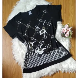 Estilosa Blusinha Manga Curta Plus Size Feminina Moda Evangelica Senhora