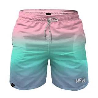 Masculino Bolsos Gradient Tactel Candy Short com - Colorido