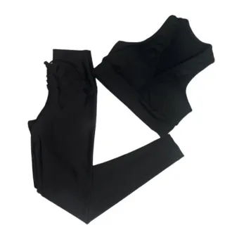 Leg estampado confortável de academia em corda e poá - Estampado Chamativo