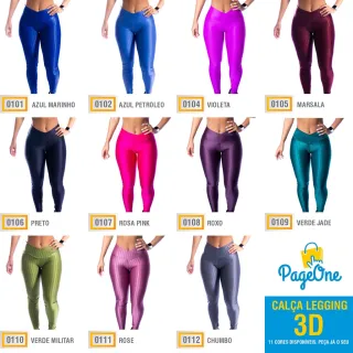 Legging Fitness Poliamida LLEVO 3D - Ideal para Academia ou Dia a Dia - VERDE JADE
