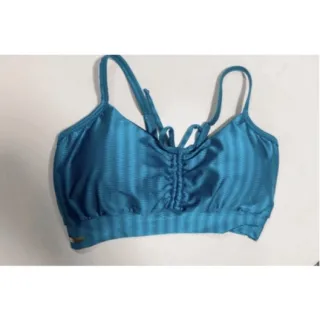 Conjunto fitness feminino com top de regulagem e short 3D para academia - Conjunto Azul Bic