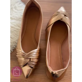 Rasteira Sapatilha Feminina Bico Fino S085 - N° 38