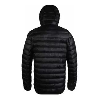 Casaco Masculino com Capuz Removível em Nylon - Jaqueta Masculina - Preta