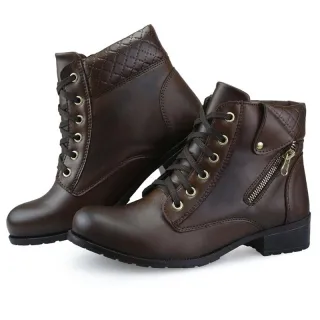 Lançamento Estiloso: Bota Coturno Feminina Cano Baixo Botinha