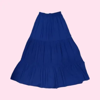 Babado Lisa Com Forro Três Marias Saia Longa - cor lavado