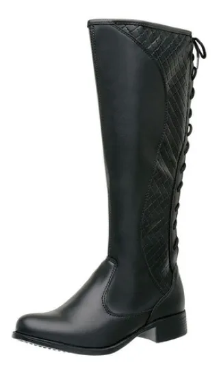 Promoção Top: Bota Feminina Montaria Cano Alto em Courino - 231Pto