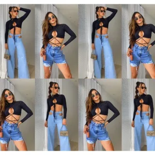 Gringa Cropped - Roupas Online Raryel - mostarda
