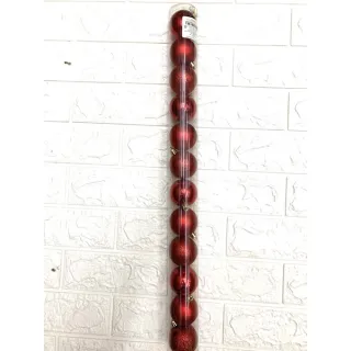 Bola Lisa Fosca Glitter 6cm 9uni, 5cm 12uni e 4cm 15uni - Vermelho (6cm 9 unidades )