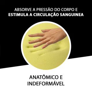 Colchões BF Travesseiro Massageador Espuma de Viscoelástico Nasa 50x70cm - Branco