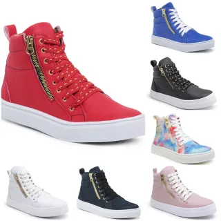 Tenis Fitness Botinha Feminina Cano Baixo Ziper - Academia - Rosa