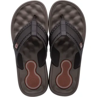 Confortável Chinelo Masculino Cartago Egeu ll com Massageador - Cinza/Preto